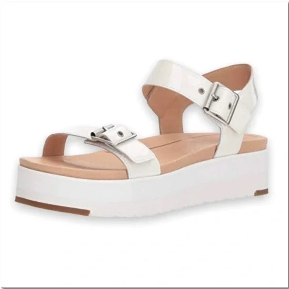 Ugg Angie Patent Leather Platform shoes Size 8
